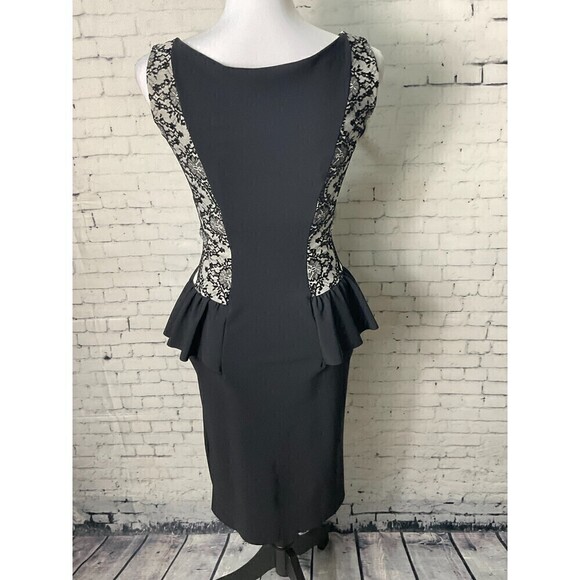 Chiara Boni La Petite Robe Black Silver Sleeveless Cocktail Dress Sz 6 N2 - Picture 4 of 15